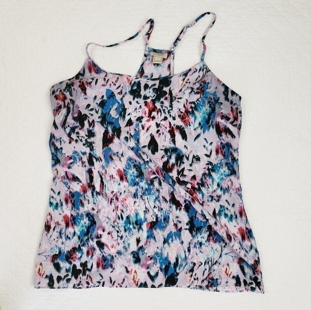 𝅺J. Crew Factory Cami Racerback Watercolor Tank Top